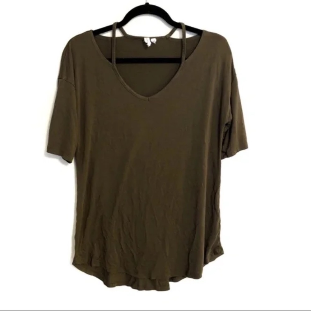 Cable & Gauge Olive Strappy Tee